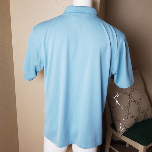 Cubavera Mens Blue Pullover Polo Shirt - Picture 4 of 5